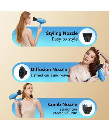 Professional Hair Dryer & Flat Iron Set | Diffuser Comb 2-in-1 Styling for All Hair Types | Fast No Frizz Results - International Shipping Available - Buy Online on GoSupps.com