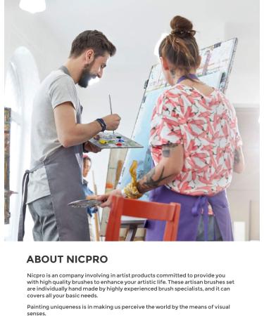 Nicpro Detail Paint Brushes 5 PCS Extra Fine Tip 000 - Professional Miniature Painting Set for Watercolor, Oil, Acrylic - Rose Gold - Buy Online on GoSupps.com