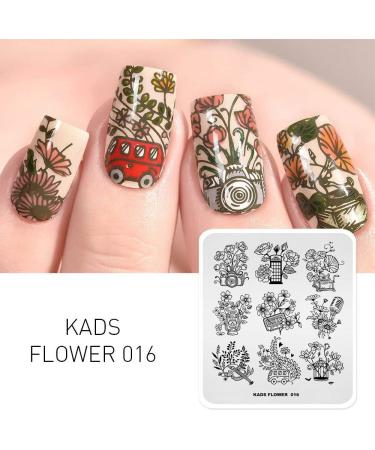 Alexnailart Nail Stamping Plate FL016 - Multi-Pattern Stamping Template for Image Print Nail Art Design - Nail Stamper & Scraper Nails Tool - Buy Online on GoSupps.com