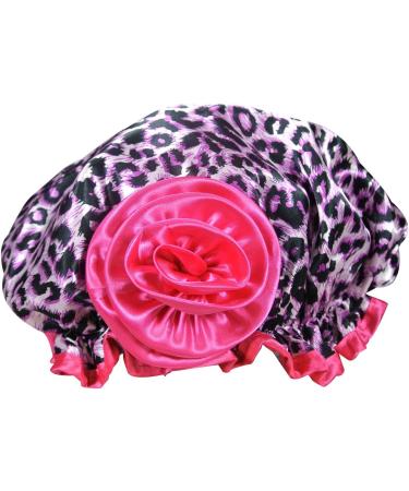 Kella Milla Stylish Pink Leopard Satin Shower Cap - Premium Quality - Buy Online on GoSupps.com