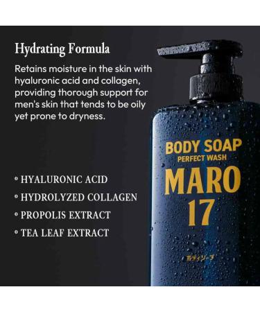 MARO17 Perfect Body Soap | Luxurious Hyaluronic Acid & Collagen Wash | Thick Lather Foam | Bergamot Fragrance | 15 fl oz - Shop Internationally - Buy Online on GoSupps.com