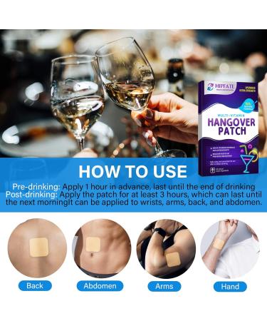HIPFATE Hangover Relief Patches - 48 Count, Easy to Use & Effective - Buy Online on GoSupps.com