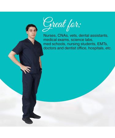 M&M SCRUBS Men's Medical Scrub Set - Top and Pants, Medium, Black - Buy Online on GoSupps.com