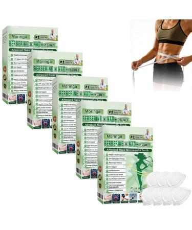 Moringa Lot de 5 Patchs Minceurs 10 en 1 Patch Minceur avanc s Nano Micro-Aiguilles Ingr dients Naturels Maigrir et Raffermissement Cutan pour Homme et Femme 7 Pi ces (5PCS)