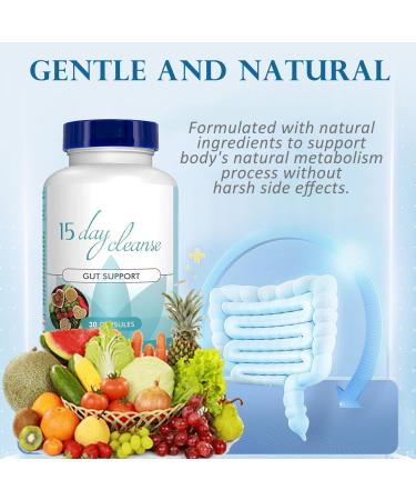 2 PCS 15 Day Gut Cleanse Gut and Colon Support 15 Day Cleanse Pastillas De Los 15 Dias para Limpiar El Colon Non-GMO (2 Bottle 60 Capsules) - Buy Online on GoSupps.com