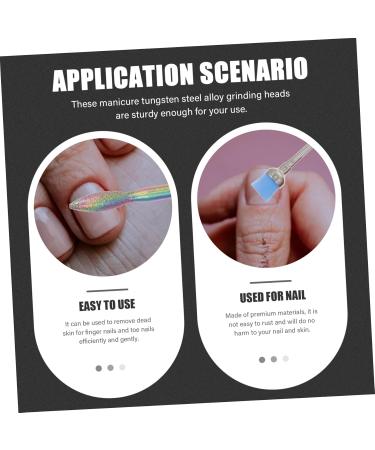 FRCOLOR 1 Set Nail Polisher Nail Polishing Nail Files for Natural Nails Kit Nail Drill Nail Filer Head Russian Nail File Electric Nail Grinding Head Nail Set Alloy Tungsten Steel Manicure - Buy Online on GoSupps.com