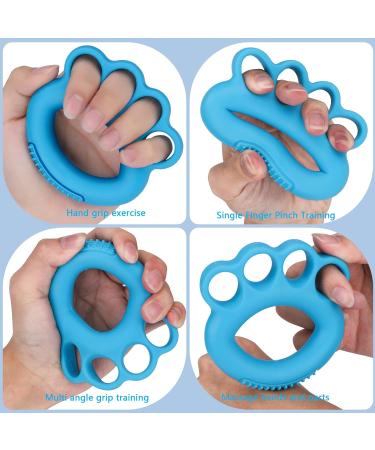 Silicone Hand Grip Strengthener and Finger Exerciser for Adults and Children - Arthritis Relief & Hand Therapy - Buy Online on GoSupps.com