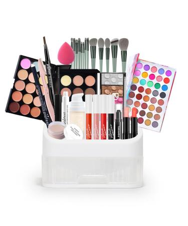 All-In-One Travel Makeup Kit | Complete Organizer Set for Girls & Beginners - Eyeshadow Foundation Concealer & More - Buy Online on GoSupps.com