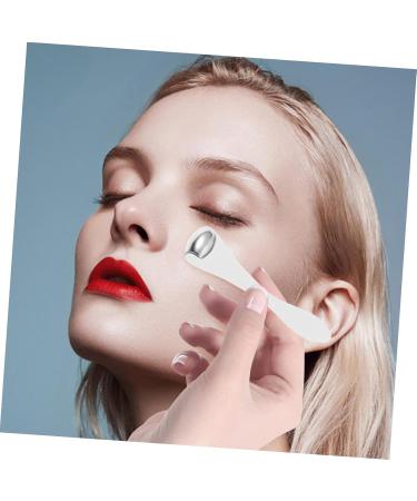 Massage Ice Roller Eye Cream Spoon - Beauty Tool & Eye Massager | Refreshing Eye Cream Applicator & Scoop - 10.5x2.8x1.5CM White - Buy Online on GoSupps.com