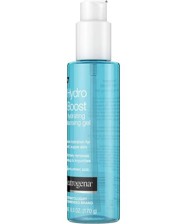 Neutrogena Hydro Boost Hydrating Facial Cleansing Gel - Gentle Face Wash with Hyaluronic Acid - 6 oz - Buy Online on GoSupps.com
