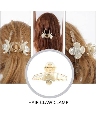 POPETPOP Grip Hair Clips Hair Claw Clamp Hair Bows Crystal Claw Barrette Hair Claw Clip Hair Claw for Thick Hair Alloy Hair Clip Hair Barrettes Jaw Clip Bobby Back of Head Resin Metal Miss - Buy Online on GoSupps.com