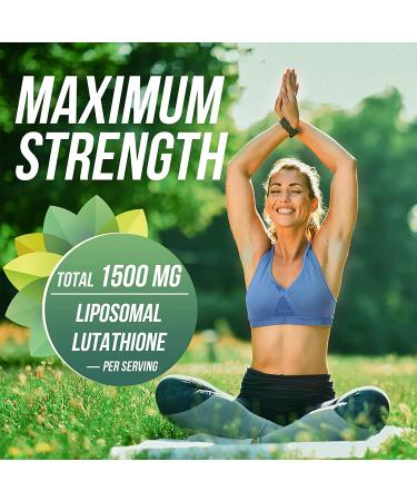 1500mg Liposomal Glutathione Liquid Supplement - Powerful Antioxidant for Liver Detox & Immune Support - Superior Absorption, Soy-Free, Non-GMO - Vegan & Gluten Free - 4.05 fl.oz (Pack of 2) - Buy Online on GoSupps.com