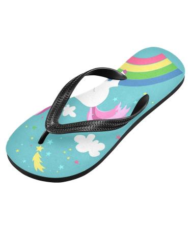 Buy Mnsruu Rainbow Cloud Unicorn Flip Flop Sandals - Multi-Colored Slippers for Men & Women | Home Spa Travel - Buy Online on GoSupps.com