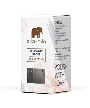 ella+mila Gotta Jet Quick Dry Drops - Fast Nail Polish Drying Solution for Smudge-Free Manicures (0.45 fl oz - Buy Online on GoSupps.com