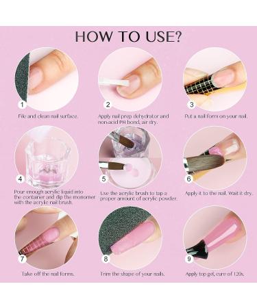 Saviland Acrylic Nail Kit with Drill - 0.5Oz Clear/White/Pink Acrylic Powder and Liquid Set Nail Drill Acrylic Nail Brushes, Acrylic Nail Tool Kit for Nail Extension Home DIY & Nail Salon A1- Acrylic Nail Kit with Drill - Buy Online on GoSupps.com