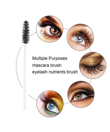 Elisel 100 PCS Disposable Eyelash Brushes - Mascara & Eyebrow Applicators - Cosmetic Makeup Tool Kits (White-Black) | Shop Internationally - Buy Online on GoSupps.com