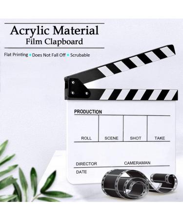 Hilitchi Acrylic Film Clapper Board 25x30cm - Professional Movie Slate for Action Scene Cuts - Buy Online on GoSupps.com