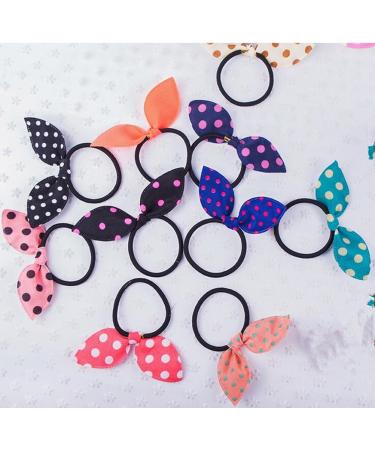 Cuhair 20pcs Bunny Ears Hair Ties for Girls - Elastic & Colorful Hair Accessories - International Shipping Available - Buy Online on GoSupps.com