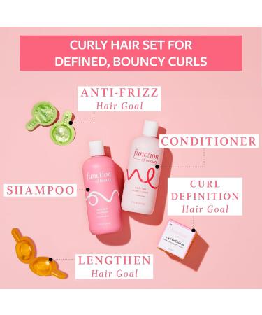 Function of Beauty Curly Hair Shampoo & Conditioner Set - Sulfate-Free Anti-Frizz & Curl Definition - 11 oz Each | Lengthen & Moisturize Natural Curls - Buy Online on GoSupps.com
