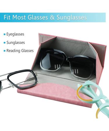 LIFEART 2-Pack Foldable Glasses Case - Stylish Matt Leather & Magnetic Closure for Reading School Office | International Shipping Available - Buy Online on GoSupps.com