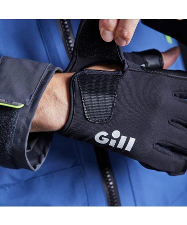 Gill Championship Sailing Gloves - Short Finger | Dura-Grip Fabric | 50+ UV Protection | Water Repellent - Black Large - Buy Online on GoSupps.com