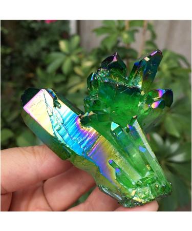 Green Aura Crystal Cluster Angel Aura Titanium Quartz Crystal Stunning Rainbow Specimen Minerals Reiki Decoration ZJGIDTEM (Size : 180-200g) - Buy Online on GoSupps.com