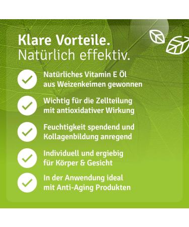 Casida - Vitamin E oil - tocopherol - for dry and sensitive skin - pure wheat germ oil - pharmacy quality - 50 ml - Buy Online on GoSupps.com