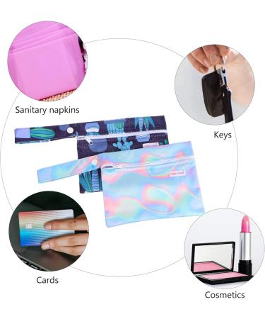 4 Pieces Sanitary Pad Storage Pocket - Portable Women's Hygiene Bag & Tampon Case - 18x13.5cm - Ideal for Travel - Buy Online on GoSupps.com