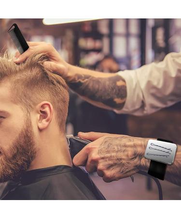 Silver Hair Selecting Ring & Steel Pin Rat Tail Combs Set with Magnetic Wrist Tool - Salon Braiding & Curling Kit - Buy Online on GoSupps.com
