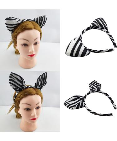 Cartoon Animal Headbands Striped Zebras Ears Hair Hoop Animal Cosplay Hairband for Kids Hair Accessories - Buy Online on GoSupps.com