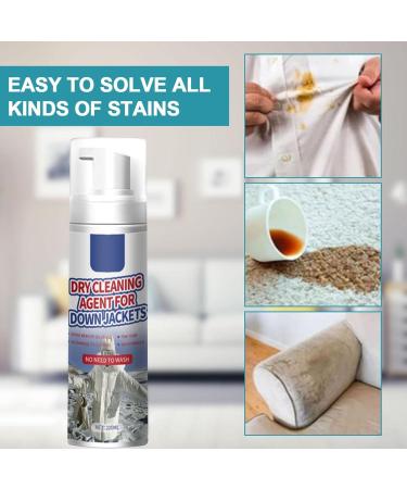 Dry Cleaning Foam Quick Cleaning Down Wear Detergent - Dry Cleaning Sprays Down Jacket Wash- Foam-Type Fabric Cleaner for All Kinds of Fabric 200ml Rundaotong - Buy Online on GoSupps.com