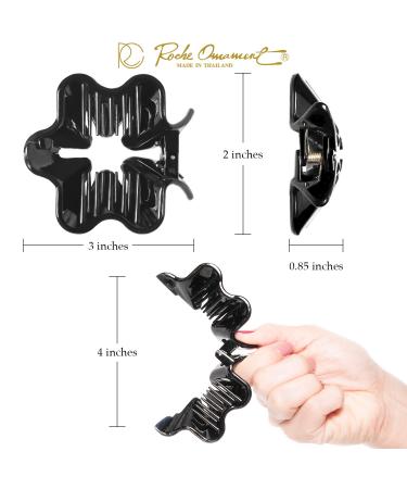 RC Roche Seafest Star Hair Clip - 6 Pack High Quality Black Floral Hair Accessories - Buy Online on GoSupps.com