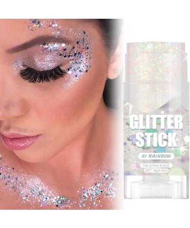 Glitter Stick for Body With Long-Lasting Shimmering Formula 16g/0.56oz Festival Face Glitter Cosmetic Shine for Body Gentle and Skin-Friendly For F - Buy Online on GoSupps.com