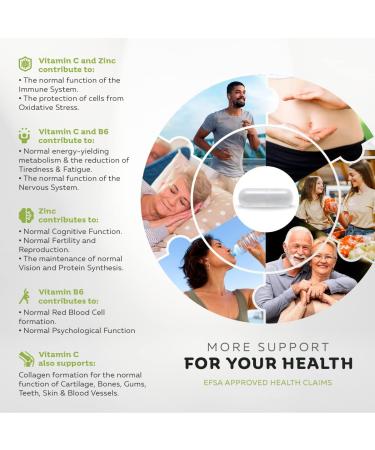 Vitamin C 1300mg and Zinc with Bioflavonoids - 180 Capsules (3 Month Supply) | No Additives | Better Absorption | Easy to Swallow - Buy Online on GoSupps.com