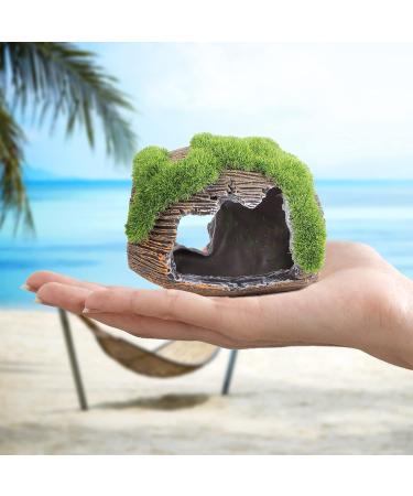 Shop Aquarium Decoration - Realistic Moos Deko Resin Cave Ornament for Fish & Shrimp | 3.34 x 2.55 x 2.75 inches - B-green - Buy Online on GoSupps.com