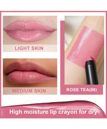Oulac Rose Tea Lipstick - Moisturizing Lip Balm for Dry Lips | Hydrating Lip Crayon & Blush Makeup | 2.48g - Buy Online on GoSupps.com
