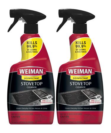 Weiman Disinfectant Stovetop Cleaner for Daily Use (2 Pack) Streak Free Residue Free Non-Abrasive Formula - 22 Ounce 22 Fl Oz (Pack of 2) - Buy Online on GoSupps.com