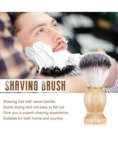 2 Pack Synthetic Men Shaving Brushes with Hard Wood Handles - Travel Shave Brush for Hair Salon & Home Use - Ideal Gift for Men - Buy Online on GoSupps.com