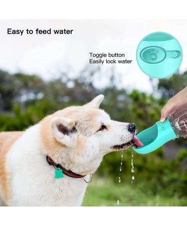 M&MKPET 12oz Dog Water Bottle for Walking | Portable Pet Water Dispenser Bowl | Outdoor Travel Drink Cup | Blue - Buy Online on GoSupps.com