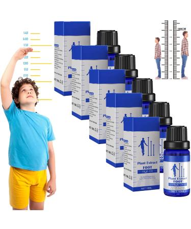 Sci-Effect Height Growth Foot Oil 10ML Plant Extract Foot High Oil Natural Herbal High Growth Essential Massage Oil Increasing Height Body Taller Care Serum for Adolescent Bone Growth (5Pcs)