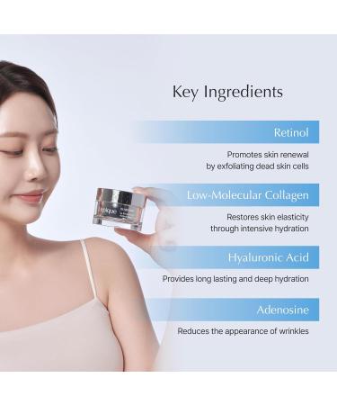GLASS SKIN 14 Days Miracle Retinol Night Cream - Korean Skincare Anti-Aging Moisturizer for Face & Neck with Collagen & Centella - 1.69oz - Buy Online on GoSupps.com