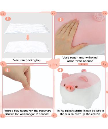 Locisne Pink Pig Plush Pillow Chubby Animal Toy 40CM - Kawaii Cute Comfortable Doll Cushion for Home Decor & Gifts - Buy Online on GoSupps.com