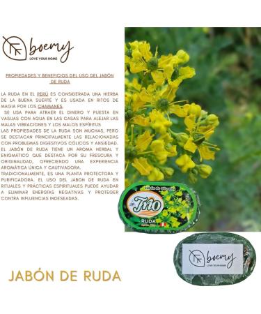  BOEMY Ruda Esoteric Soap 100 g Protection and Positive Energy Glycerine Based Peruvian Origin - Buy Online on GoSupps.com