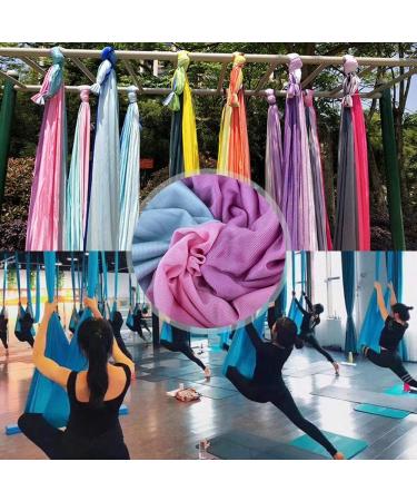 SAIVEN 10m Aerial Silks Equipment - Premium Yoga Swing Set  Aerial Yoga Hammock kit  Yoga Starter Kit  Aerial Dance Equipment(L: 10m x W: 2.8m) Gradient Pink - Buy Online on GoSupps.com