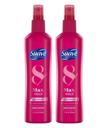 Suave Hairspray Max Hold 11 Ounce Pump Unscented (Pack of 2)