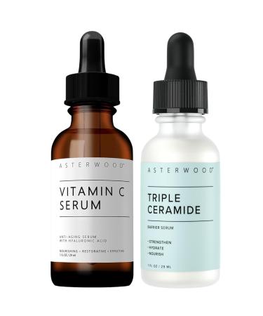 Asterwood Vitamin C Serum 1 oz + Triple Ceramide Serum 1 oz