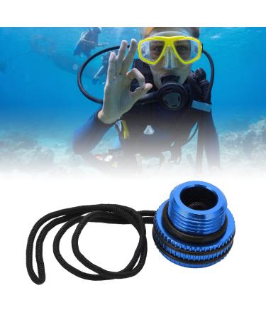 Nofaner Tank Valve Cove, Scuba Diving Tank Valve Dust Plug Cap Protector Cover Dive DIN Tank Cover with Cord blue