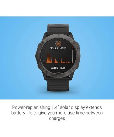 Garmin Fenix 6X Pro Solar GPS Watch | Mapping, Music, Pulse Ox Sensors | Dark Gray (Renewed) - Buy Online on GoSupps.com