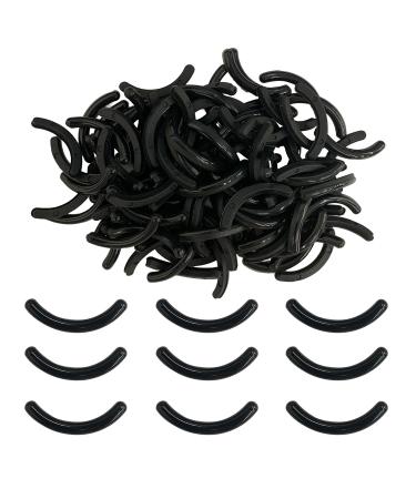 100 Pieces Eyelash Curler Refills Silicone Eyelash Curler Pads Eye Lash Curler Refills Eyelash Curler Replacement Pads Eyelash Curler Refills Fit Universal Eyelash Curler (Black)