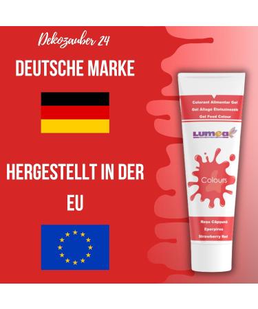 Dekozauber24 Strawberry Red Food Coloring Gel - 30g Tube for Fondant Marzipan & Cake Decoration | International Shipping Available - Buy Online on GoSupps.com